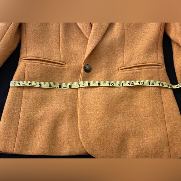 NWOT jcrew parke blazer size 0 in gold ochre color all wool - Picture 4 of 9